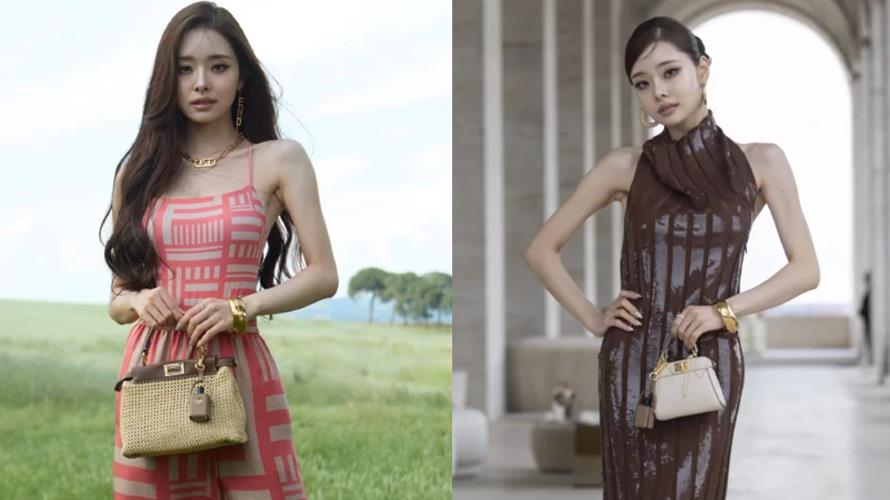 韓國人氣網紅宋智雅身穿品牌最新夏季限定系列與配飾出席FENDI香水上市慶祝活動。(圖／FENDI提供)
