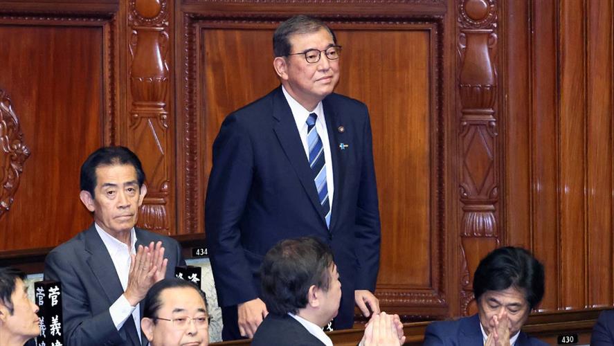 日本自民黨新任總裁1日下午在眾院全體會議首相指名選舉中，當選第102任首相。（圖／摘自X）