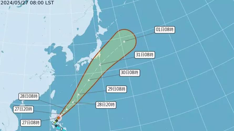 今年第1號颱風艾維尼上午8時增強為中度颱風。(圖 / 摘自氣象署網站)