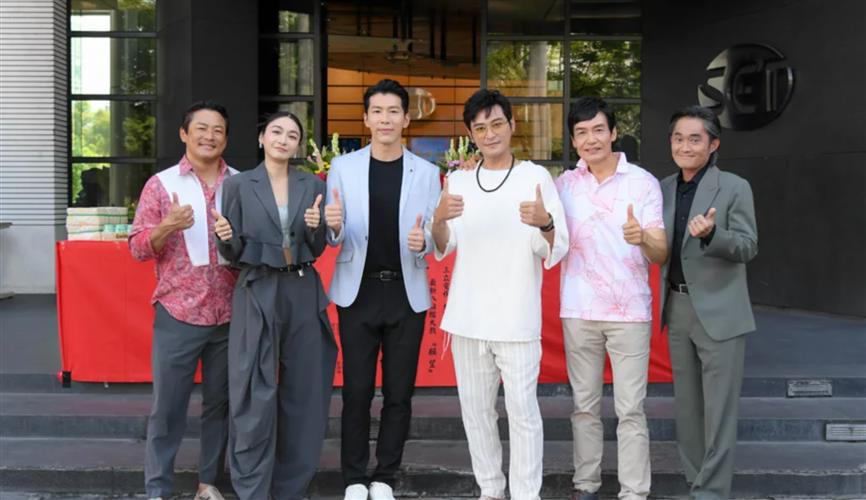江宏恩(左起)江祖平、黃少祺、陳冠霖、霍正奇、江國賓演出新八點檔《願望》。(圖／三立提供)