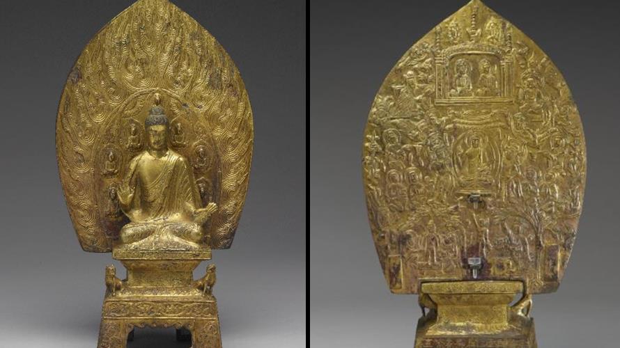 北魏 太和元年 銅鎏金釋迦牟尼佛坐像 (圖片來源: 國立故宮博物院 OPEN DATA)