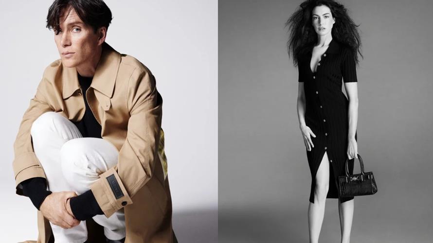 奧斯卡新科影帝席尼墨菲(左)和甜美女神安海瑟薇(右)共同演繹全新Versace Icons系列形象廣告。（圖／Versace提供）
