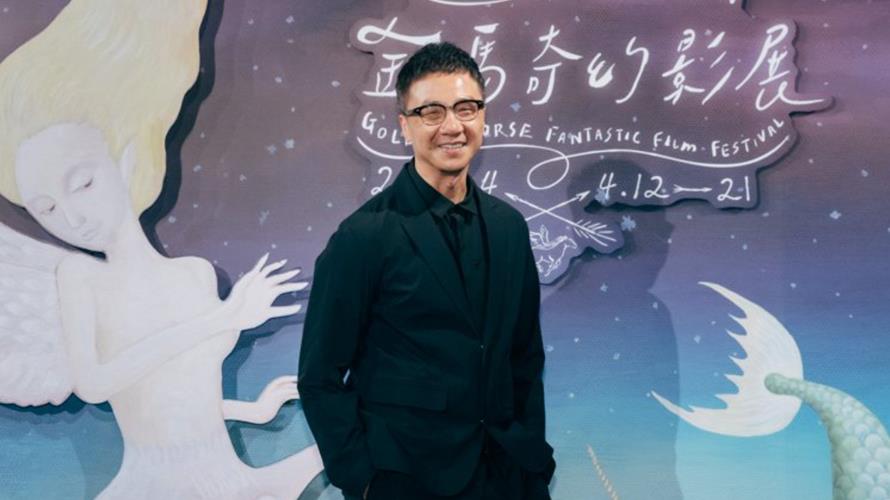 香港導演袁劍偉宣傳新片《盜月者》獨自來台。(圖／金馬影展提供)